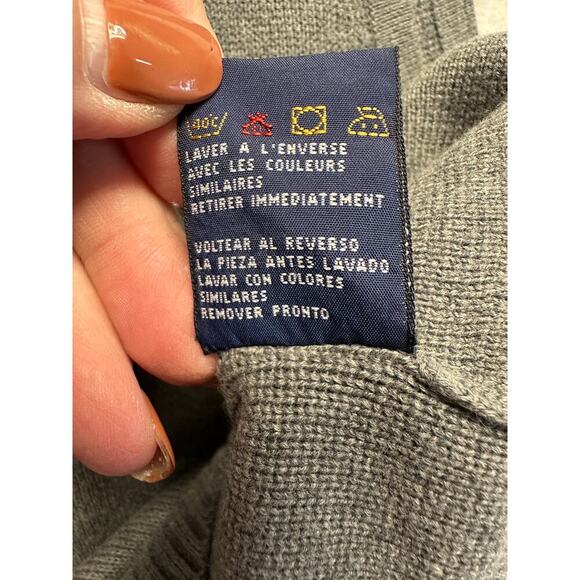 Tommy Hilfiger Mens XL Grey Gray Vest‎ Knit Collegiate Preppy EUC - Picture 8 of 8